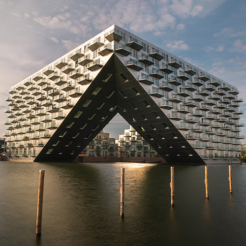 Sluishuis am Wasser in IJburg, Amsterdam