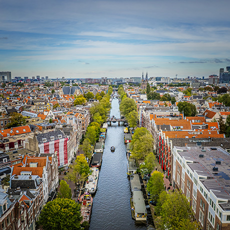 Prächtige Grachtenhäuser am Grachtengürtel – Amsterdam
