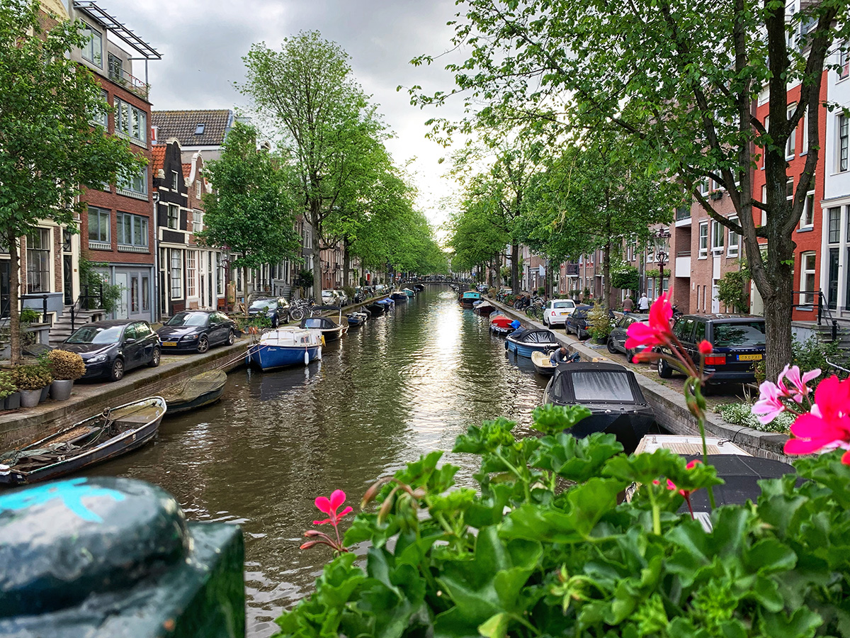 Egelantiersgracht im Jordaan-Viertel Amsterdam