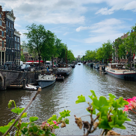 Prinsengracht trifft Brouwersgracht an der Papiermolensluis Amsterdam