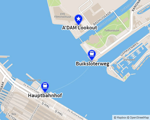 Fähre vom Hauptbahnhof zum A'DAM Lookout in Amsterdam